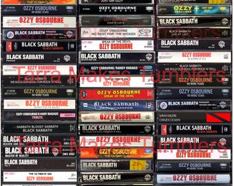 Ozzy & Black Sabbath Kassettenband Tumbler Wrap PNG (20oz gerade, 9.3x8.2) digitaler Download