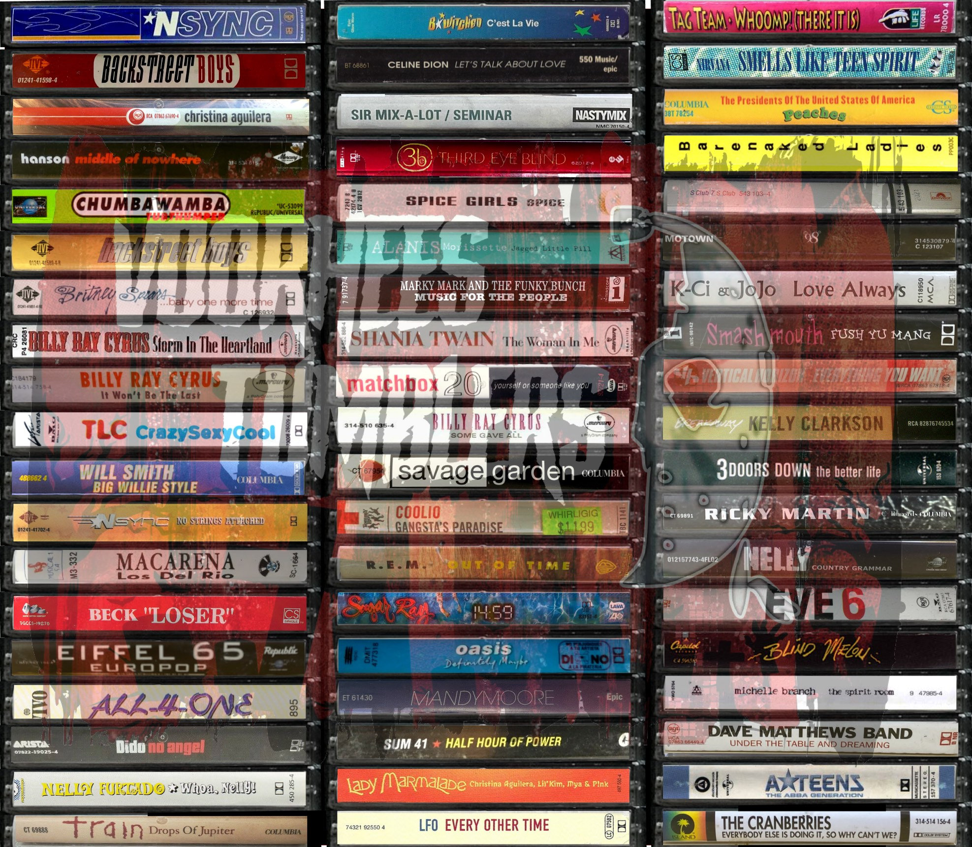 90s and 2000s Cassette Tape Tumber Wrap Png 20oz Straight(please