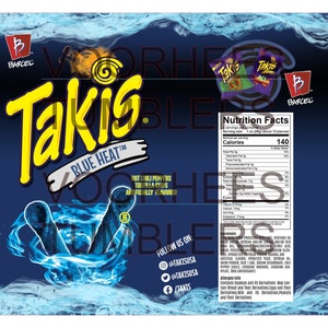 blue takis tumbler wrap chip tumbler wrap food tumbler wrap 20oz straight skinny (size wrap to 9.3x8.2 for perfect fit)