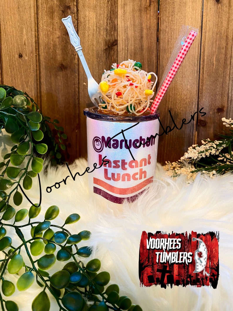 Ramen noodle cup of soup instant lunch metal tumbler fake Etsy