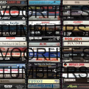 original designer * 70s and 80s bands cassette tape tumbler wrap madonna, michael jackson (size wrap to 9.3x8.2 for perfect fit)