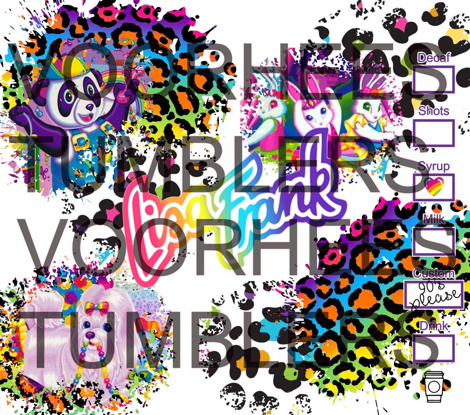 Lisa Frank Tumber Wrap 20oz Skinny Straight please Make Sure - Etsy