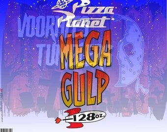 Historia de juguete pizza planeta mega gulp taza 20oz STRAIGHT SKINNY vaso envoltura JPEG