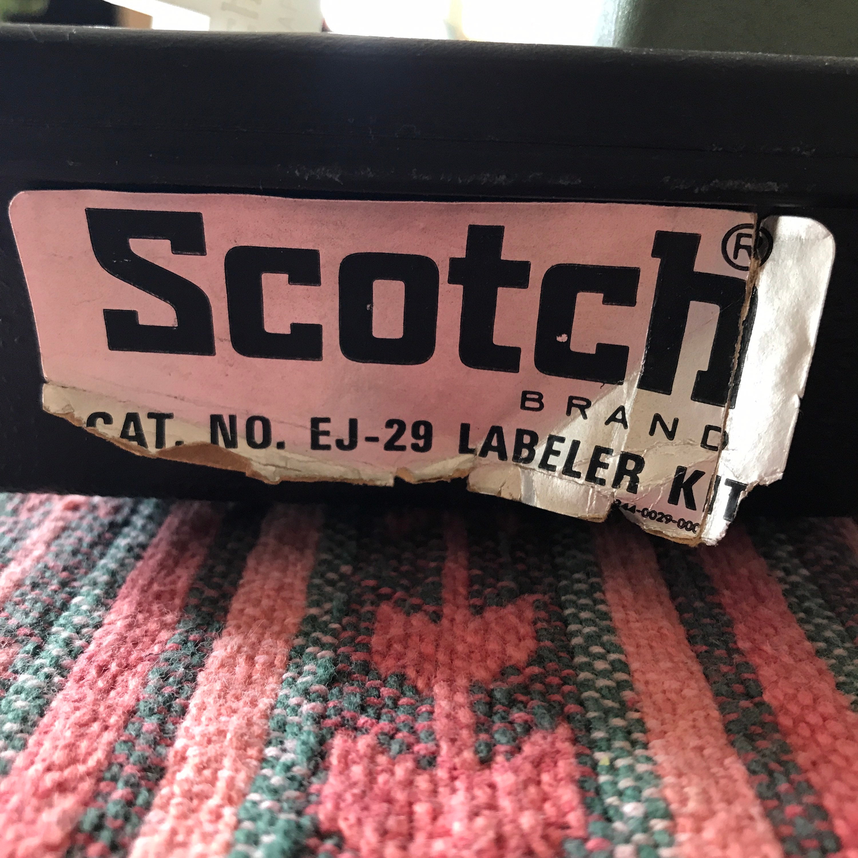 Vintage Scotch Brand Labeler EJ-3 Label Maker