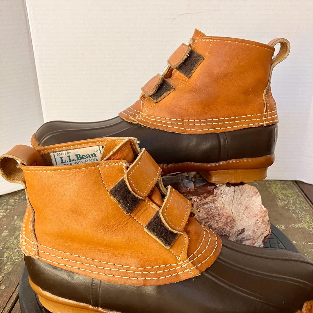 Vintage LL Bean Duck Boots Women's Size 7N, Hook & Loop Closure Etsy