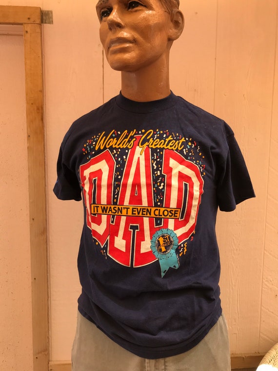 Fathers DaY Tee VINTAGE WORLDS greatest DAD t shir