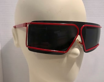 Vintage 80s Opti Ray Sunglasses: Retro Metal Frame, New Wave Style