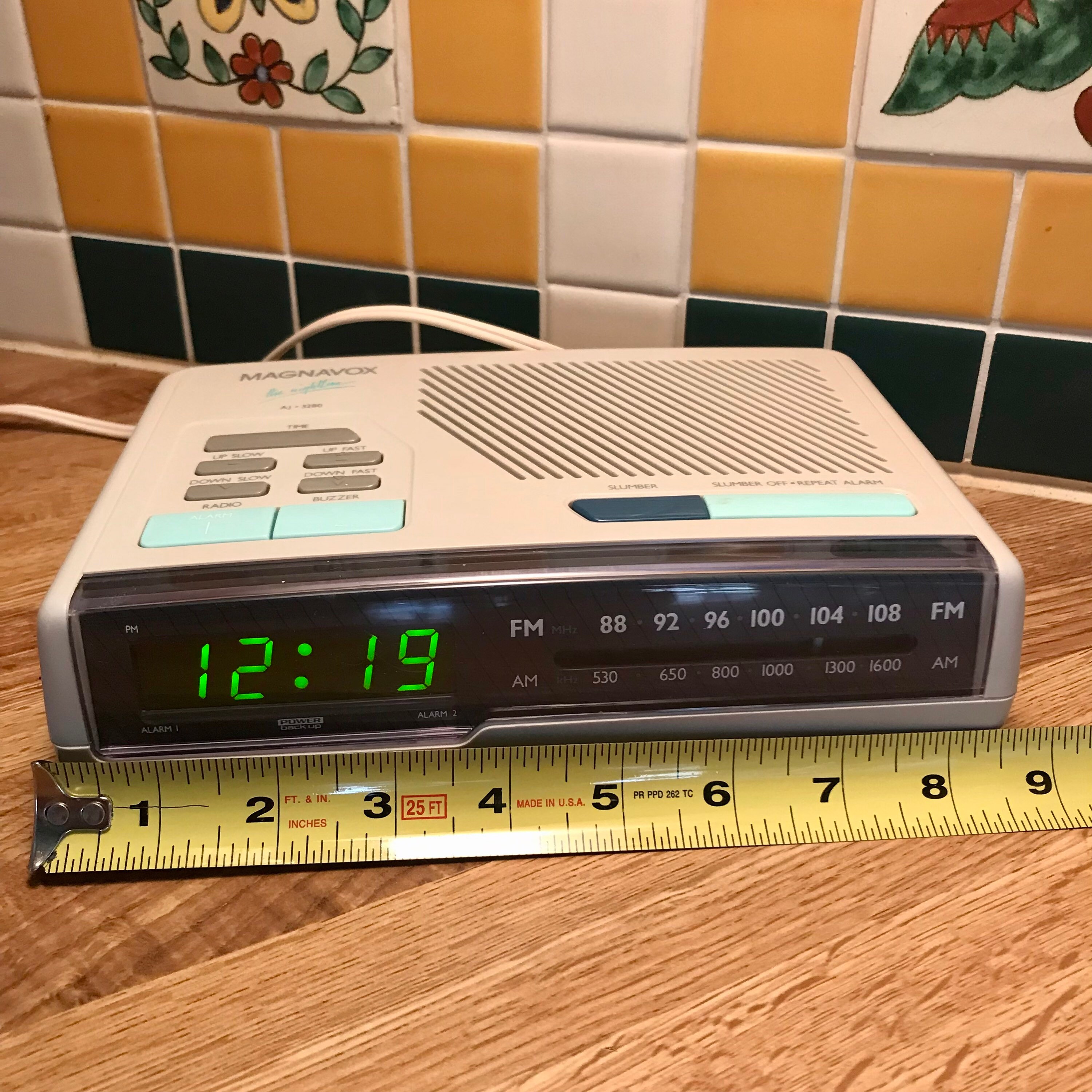 90s Magnavox Nightline Series Digital Alarm Clock Radio Etsy