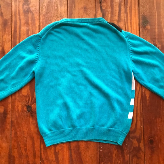 1980s LACOSTE SWEATER abstract design mens Large - image 3