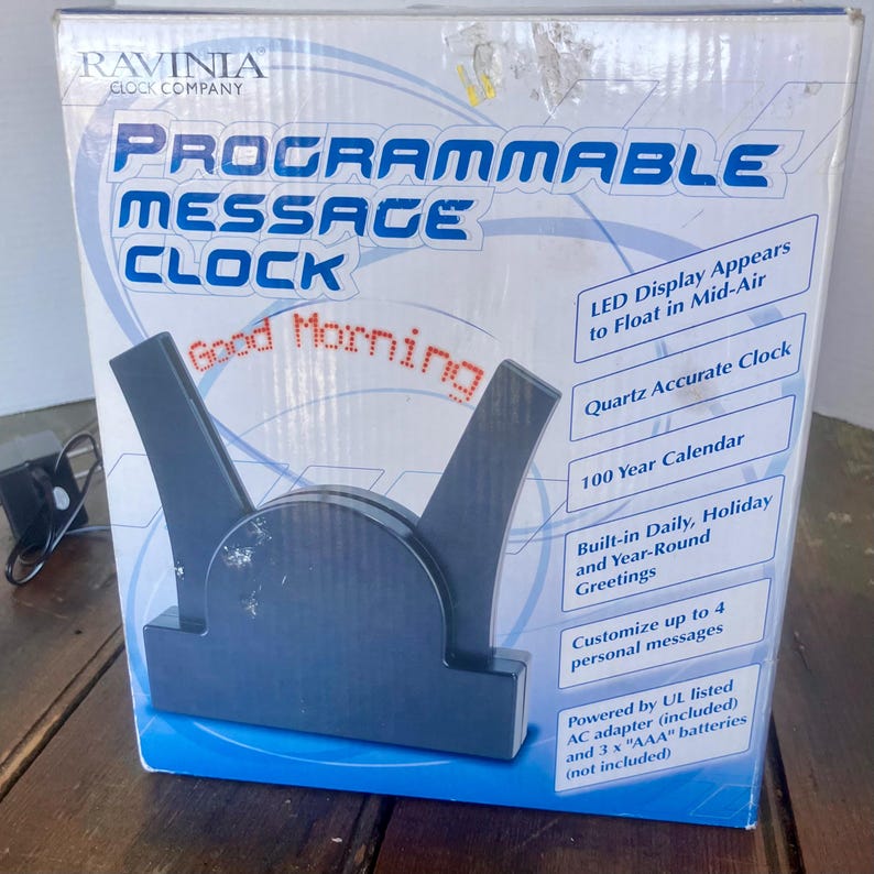 PROGAMABLE Message Clock Ravinia Clock Co. 90s Vintage - Etsy