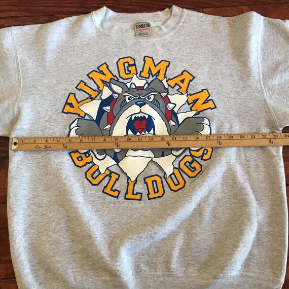 Vintage Kingman BULLDOGS double sided XXL sweatsh… - image 9