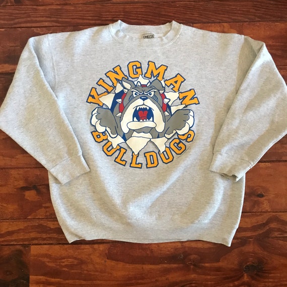 Vintage Kingman BULLDOGS double sided XXL sweatsh… - image 2