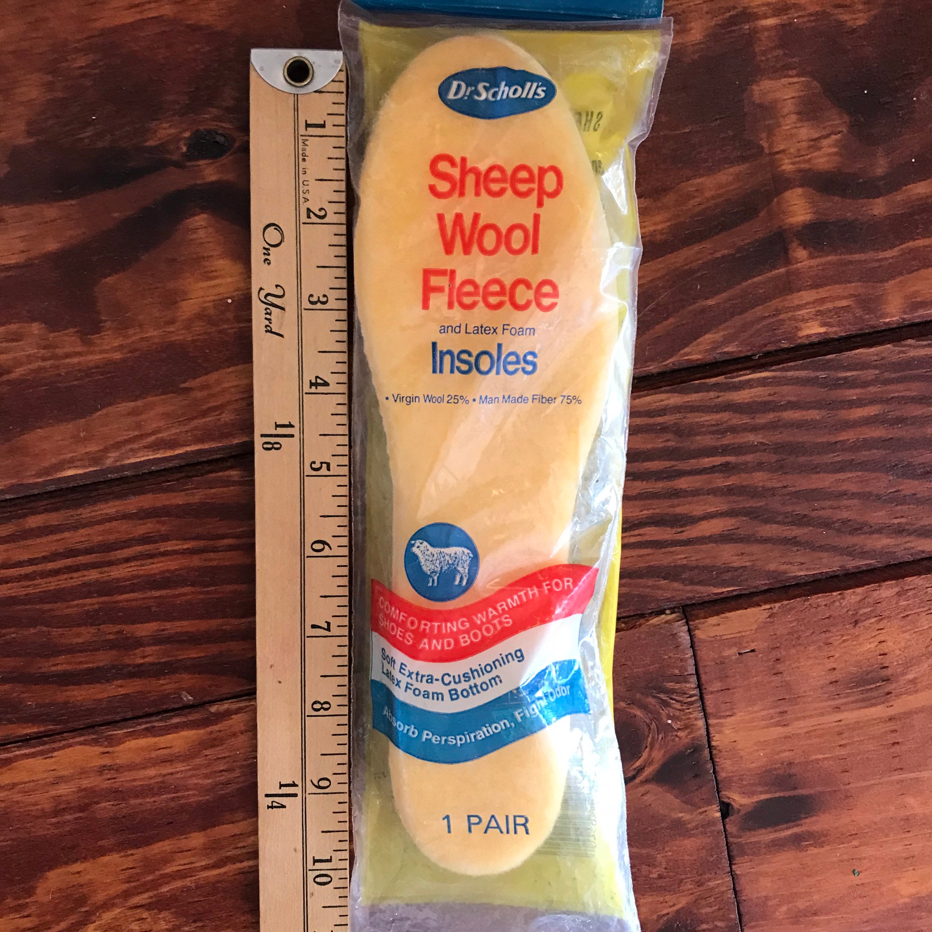 Dr Scholls Sheep WOOL Fleece Insoles 1 Pair Womens Size 9 10 Etsy UK