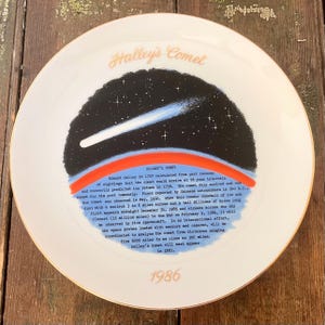 HALEYS COMET decorative commemorative plate 1985 Spencer Gifts