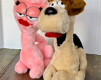 vintage plush ODIE and Arlene of Garfield made by Friends united syndicate R Dakin & co