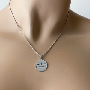 Two Hearts One Soul Jewelry, Necklace, Sterling Silver Pendant, Elegant Luxury necklace, 925 Silver Heart Pendant, Love Gift for Anyone.