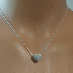 Crystal Jeweled Bead, Grand Mother Sterling Silver Jewelry, Bead Sterling Silver Pendant, Elegant Necklace, 925 Silver Heart Pendant.