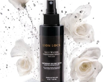 Spray fixador orgânico de sal para dreadlocks Lion Locs com aloe vera e óleos essenciais | Dreadlocks, dreads iniciantes, sisterlocks, microlocs, brotherlocks