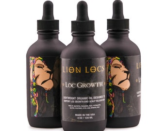 Lion Locs Growth Oil & Scalp Relaxer | Light Styling Moisturizer For Dreadlock, Starter Dreads, Sisterlocks, Microlocs, Brotherlocks