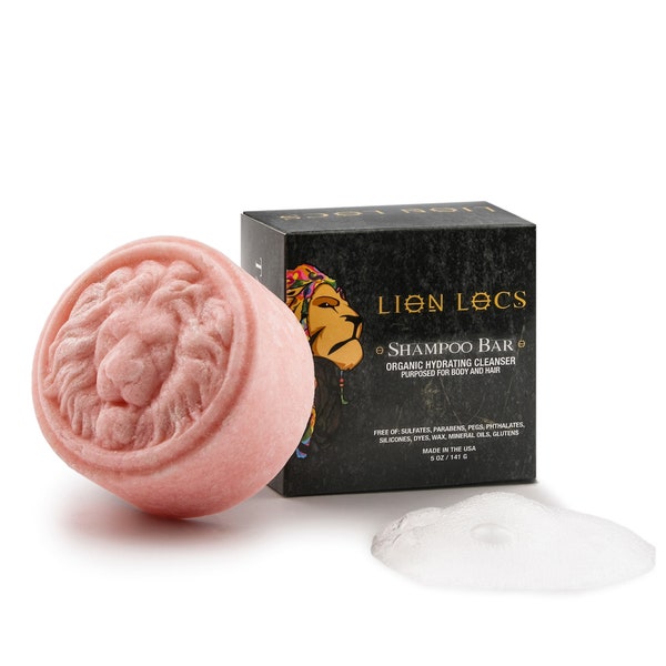 Lion Locs Shampoo Bar & Conditioner -Works for All Hair Types -Dreadlocks, Microlocs, Sisterlocks, Brotherlocks, Braids| Residue Free