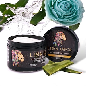 Lion Locs Firm Hold Hair Locking Organic Retwist & Moisturizer Gel For Dreadlock, Starter Dreads, Sisterlocks, Microlocs, Brotherlocks