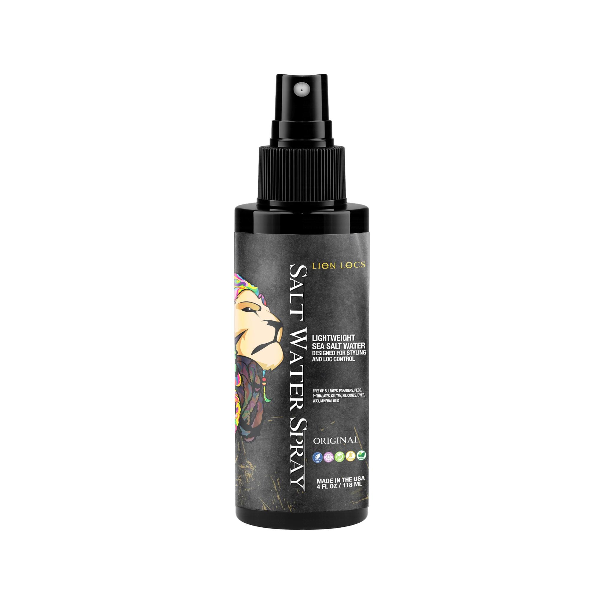 Lion Locs Sea Salt Hair Spray, Texturizing & Grip Spray for Starter Locs, Retwist, Braids and Natural Hair