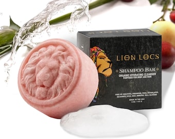 Lion Locs Shampoo Bar & Conditioner -Works for All Hair Types -Dreadlocks, Microlocs, Sisterlocks, Brotherlocks, Braids| Residue Free