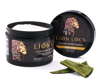 Lion Locs Firm Hold Hair Locking Organic Retwist & Moisturizer Gel For Dreadlock, Starter Dreads, Sisterlocks, Microlocs, Brotherlocks