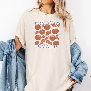 Tomaten Shirt, lustiges Foodie Shirt, Tomaten Mädchen Sommer, Bauern Markt Tshirt, Geschenk für Gärtner, Botanische Shirt, Cottagecore Ästhetik