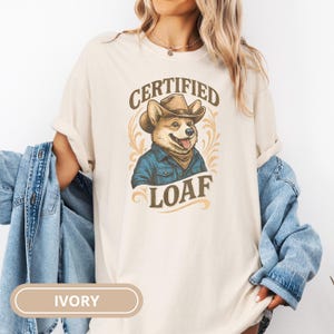 Certified Loaf Corgi Shirt, Funny Corgi Tee, Gift for Corgi Lovers, Vintage Dog Shirt, Vintage Western Cowboy Dog, Dogful Dogmom, Wild West