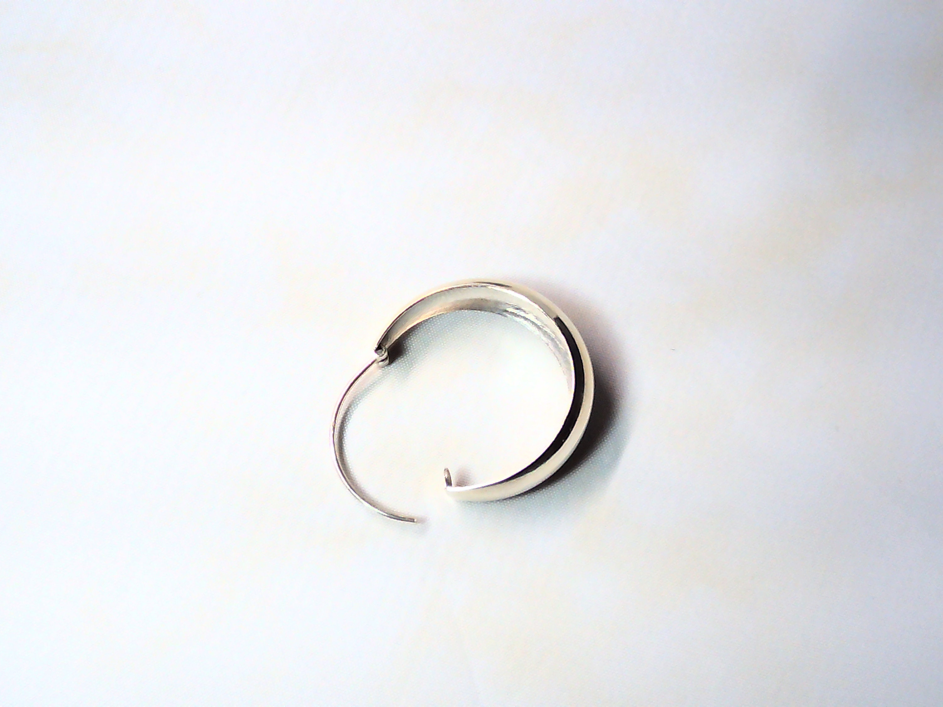 Chic Large 30 Mm Sterling Silver Tapered Hoop Earring Band Etsy UK