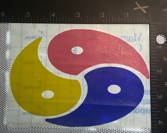 Pansexual/Yin/Yang/Tri Color/Vinyl/Decal