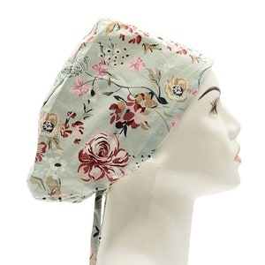 Floral Scrub Hat | Flower Scrub Caps, Women Scrub Caps, Nurse Scrub Hat, Floral Surgical Scrub Hats, Chemo Cap