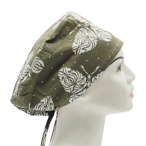 Khaki Butterfly Scrub Hat | Butterfly Scrub Caps, Women Scrub Caps, Nurse Scrub Hat, Surgical Scrub Caps, Butterfly Surgical Scrub Hats