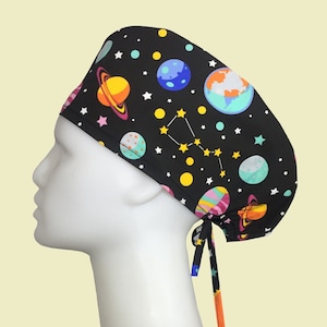 Galaxy Scrub Hat | Space Scrub Hat, Space Surgical Hat, Nurse Scrub Cap, Doctor Scrub Hat, Medical Bonnet, Dentist Scrub Cap, Chemo Cap
