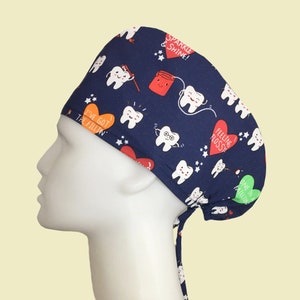 Dentist Scrub Cap with Buttons | Dental Hygienist, Dentist Cap, Dental Scrub Caps, Dentist Gift, Dentist Surgical Hat, Dental Assistant Cap