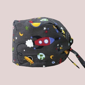 Space Scrub Hat | Galaxy Scrub Hat, Nasa Scrub Cap, Space Scrub Cap, Surgical Hat, Nurse Scrub Cap, Doctor Scrub Hat, Space Surgical Hat