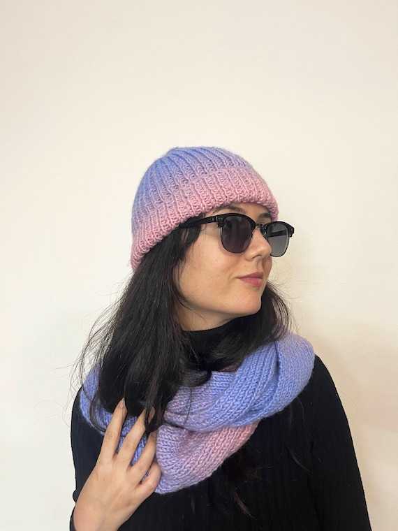 Handmade Pastel Multicolor Knit Wool Beanie - Unisex Winter  display picture 2