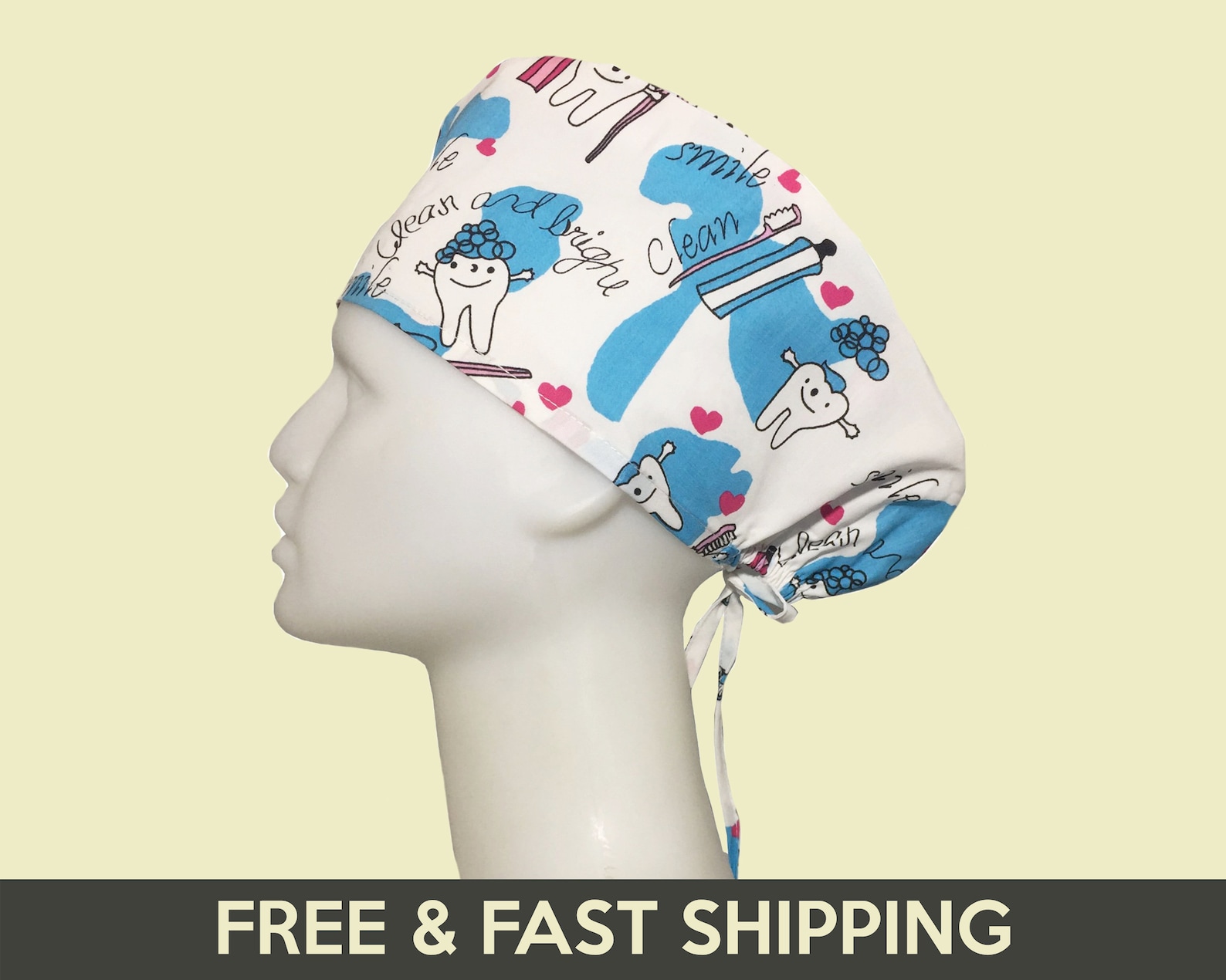 3 Pcs Dentist Scrub Hats Dental Hygienist Cap Dental Etsy UK