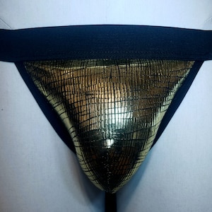Gold Foil Print Jock Strap