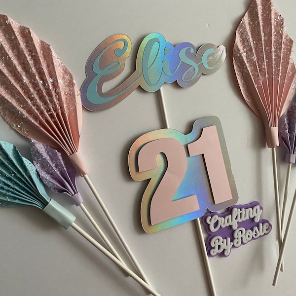 Fan Palm Cake Topper Etsy