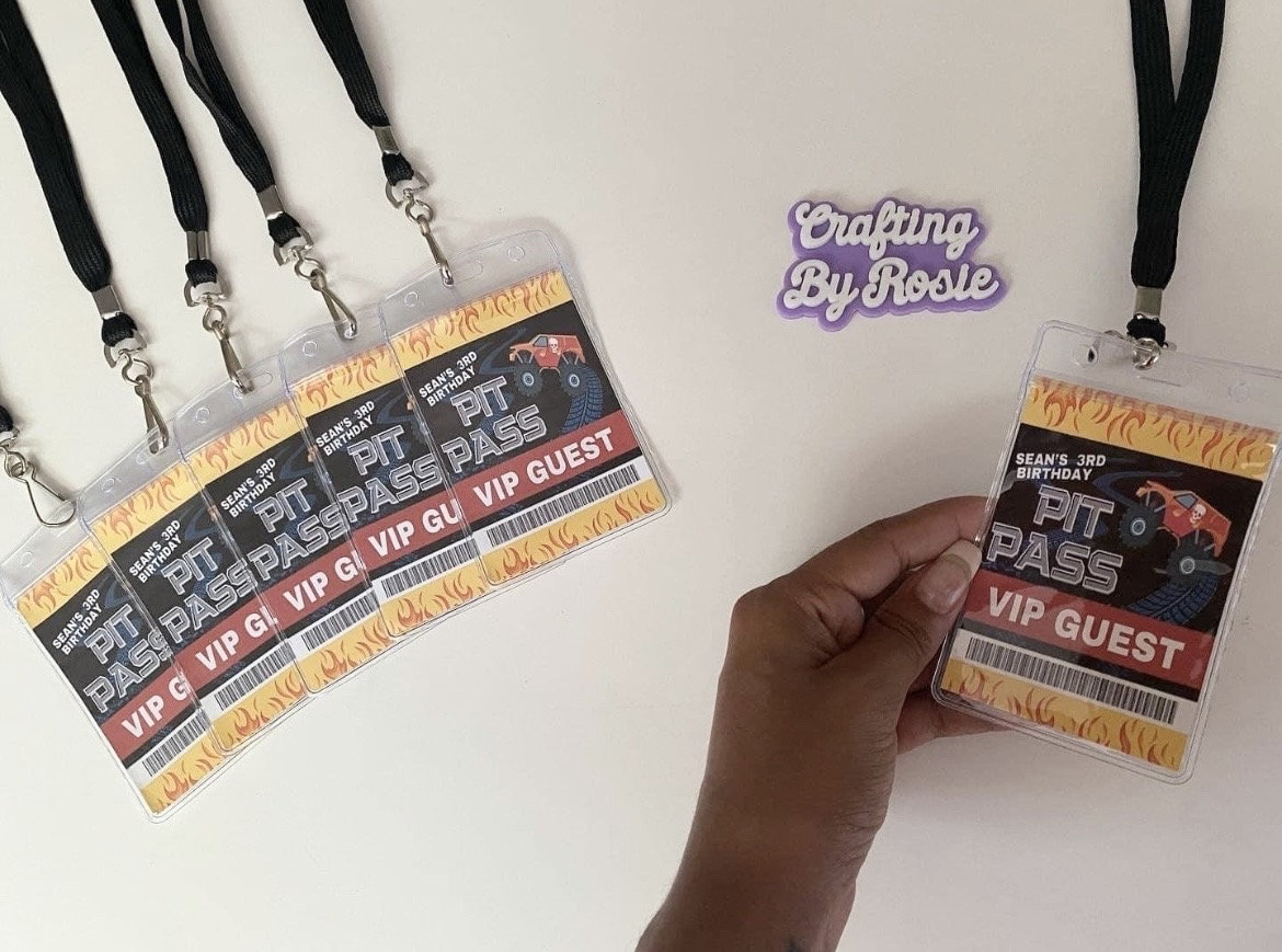 Vip Tags For Events VIP TAGS | Monster Truck Tags | Party Tags | Birthday VIP Tags | Truck ...