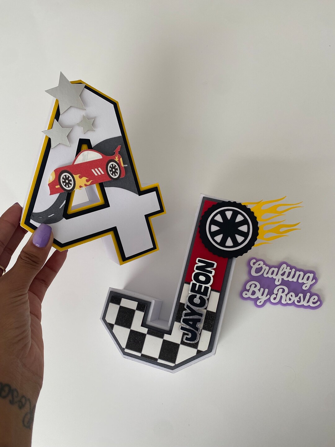 Race Car 3D Letter | Race Car Birthday | Two Fast Birthday | Cars Party ...