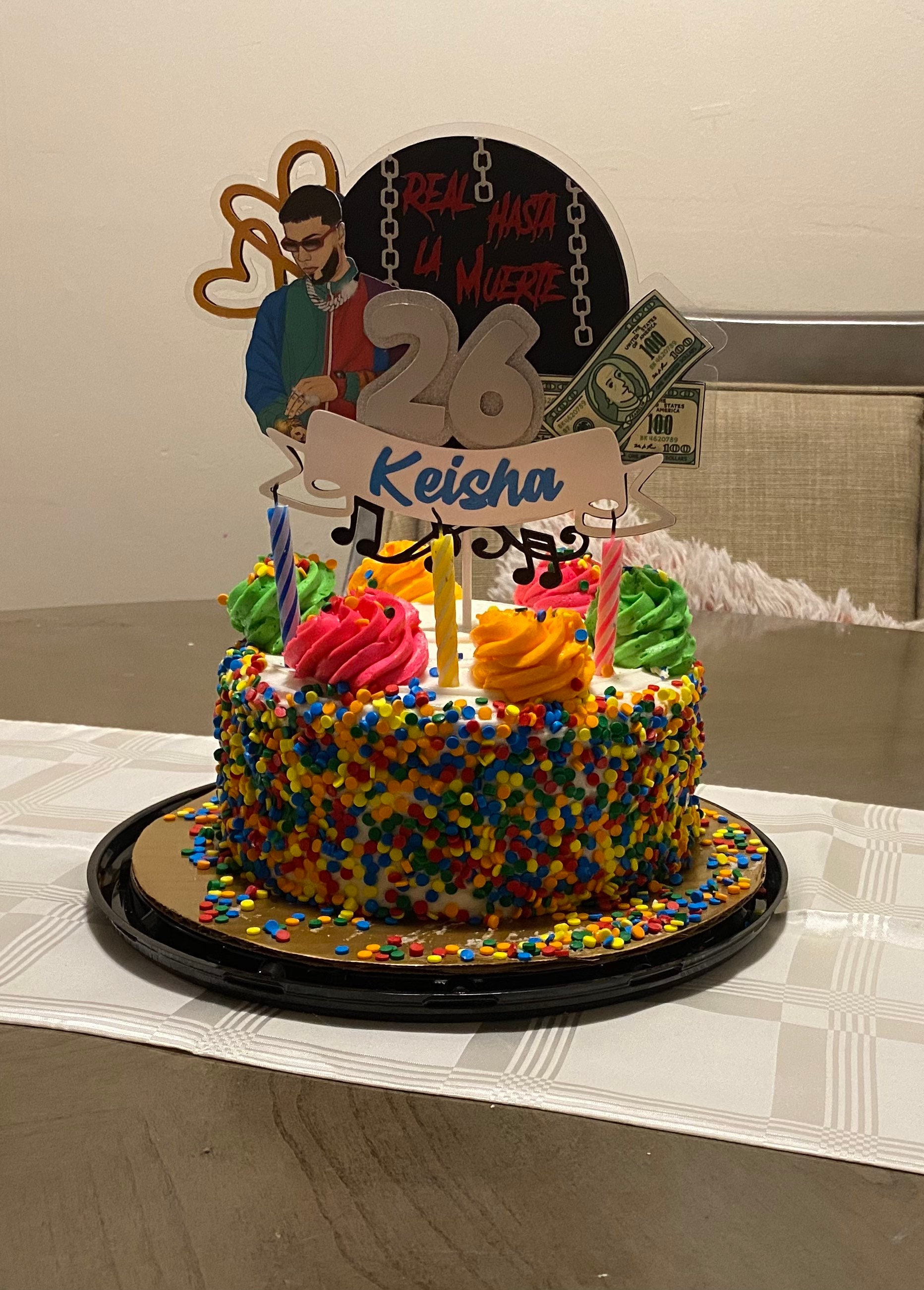 Anuel AA Party Decor Rapper Cake Topper Music Cake Topper Etsy