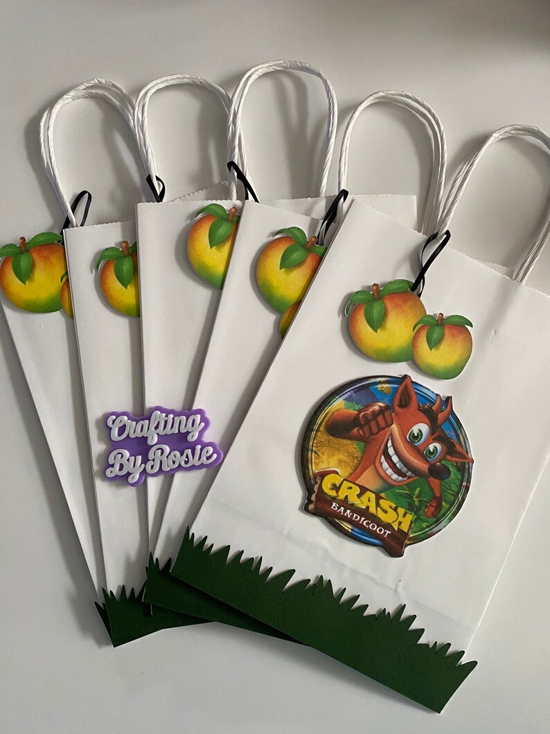 Crash Bandicoot Gift Bags Crash Bandicoot Party Decor Etsy