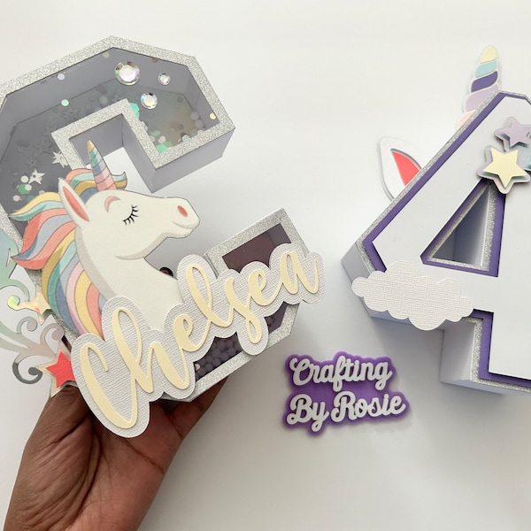 Unicorn 3D Letter | Unicorn Birthday | Unicorn Rainbow Birthday | Rainbow Party Decor | Magical Unicorn Birthday | 3D Letters And Numbers