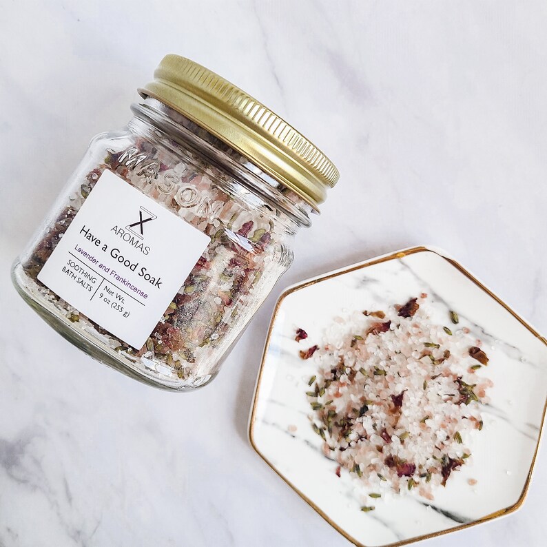 Lavender & Frankincense Luxury Bath Salts Aromatherapy Essential Oil