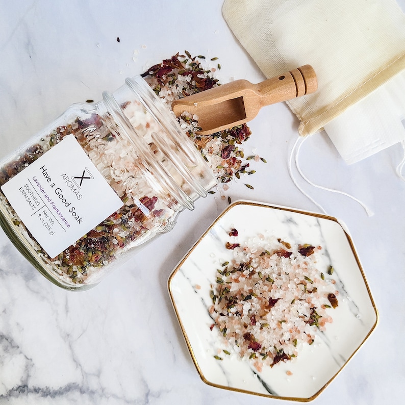 Lavender & Frankincense Luxury Bath Salts Aromatherapy Essential Oil