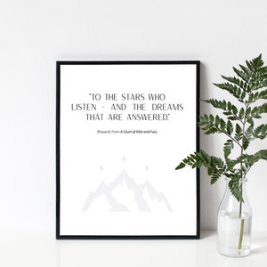 ACOTAR A Court of Mist and Fury Quote Digital Download Art