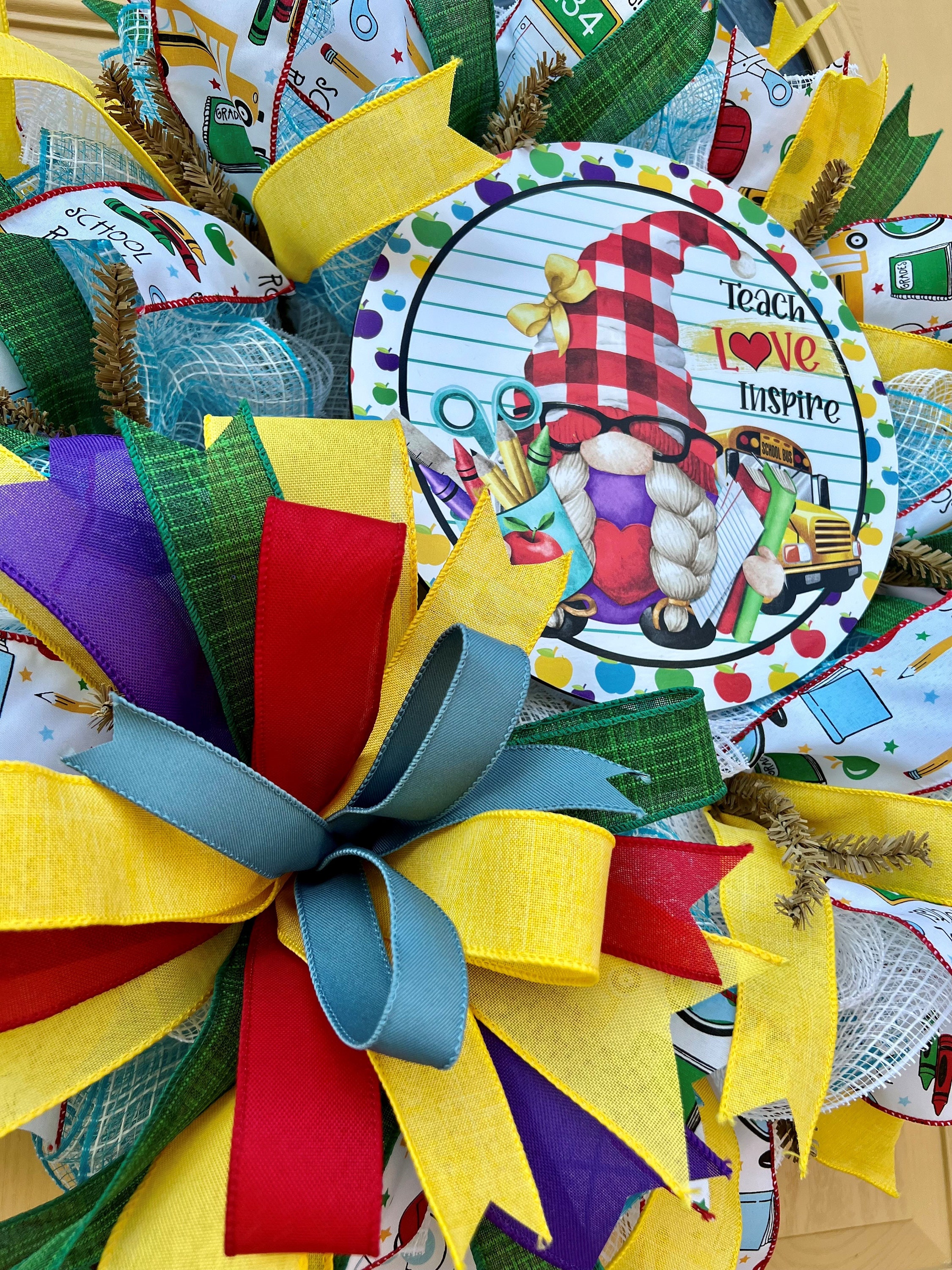 Teacher Wreath, School Wreath, Teacher Decor, School Decor, Elementary